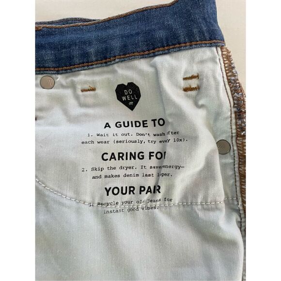 Madewell High Rise Denim ShortsSize 26 Buttons Casual Distressed Hem - Picture 10 of 16